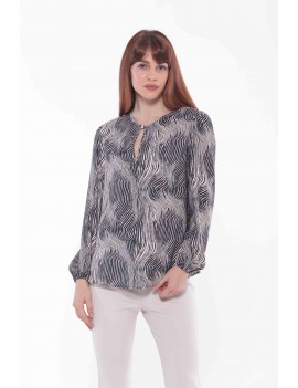 BLUSA 1749 PVIF NERO BEIGE